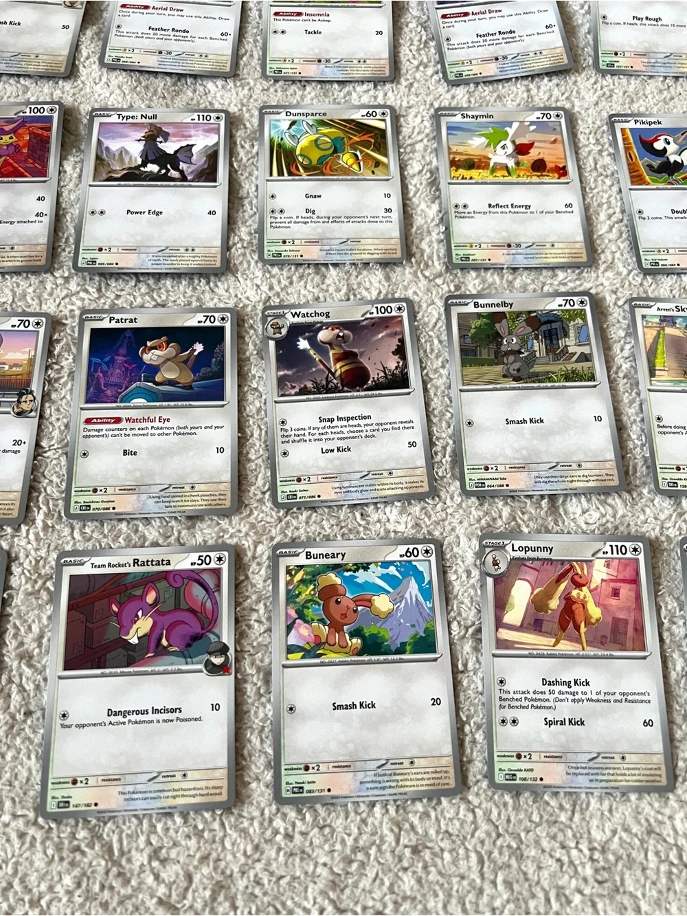 Pokemon Bulk Normal Common TCG 20 Cards